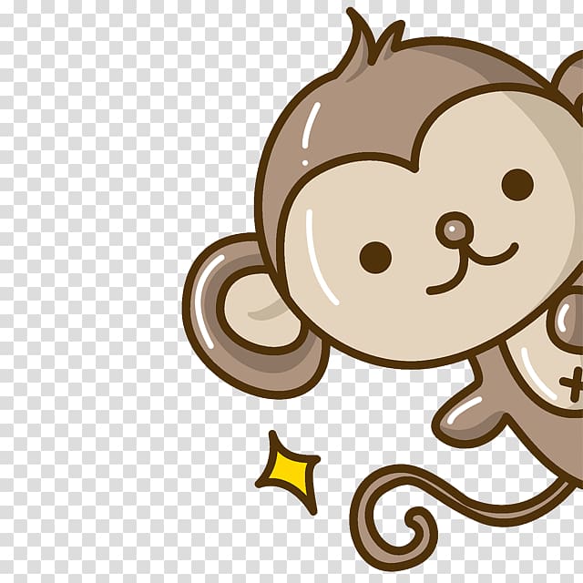 Moe Cartoon Cuteness Illustration, Cute monkey transparent background PNG clipart