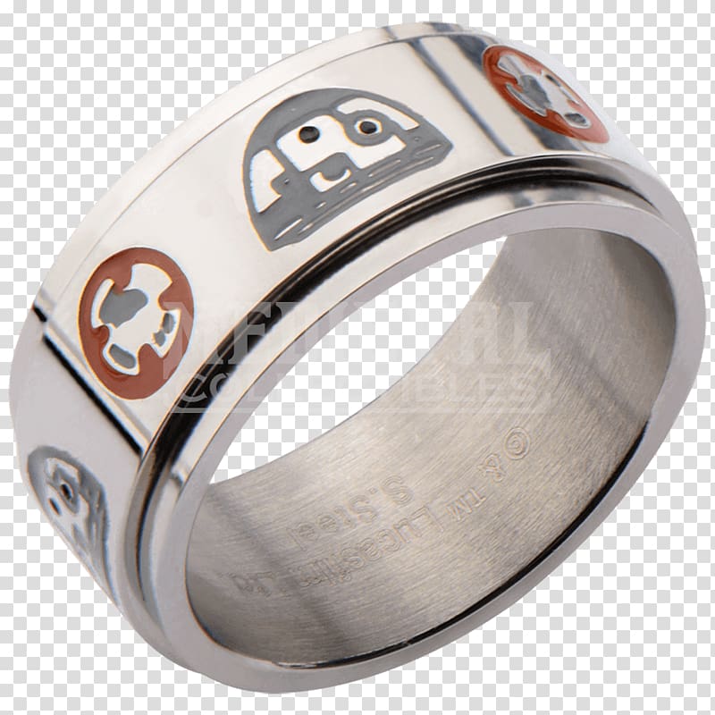 Wedding ring BB-8 Silver Body Jewellery, ring transparent background PNG clipart