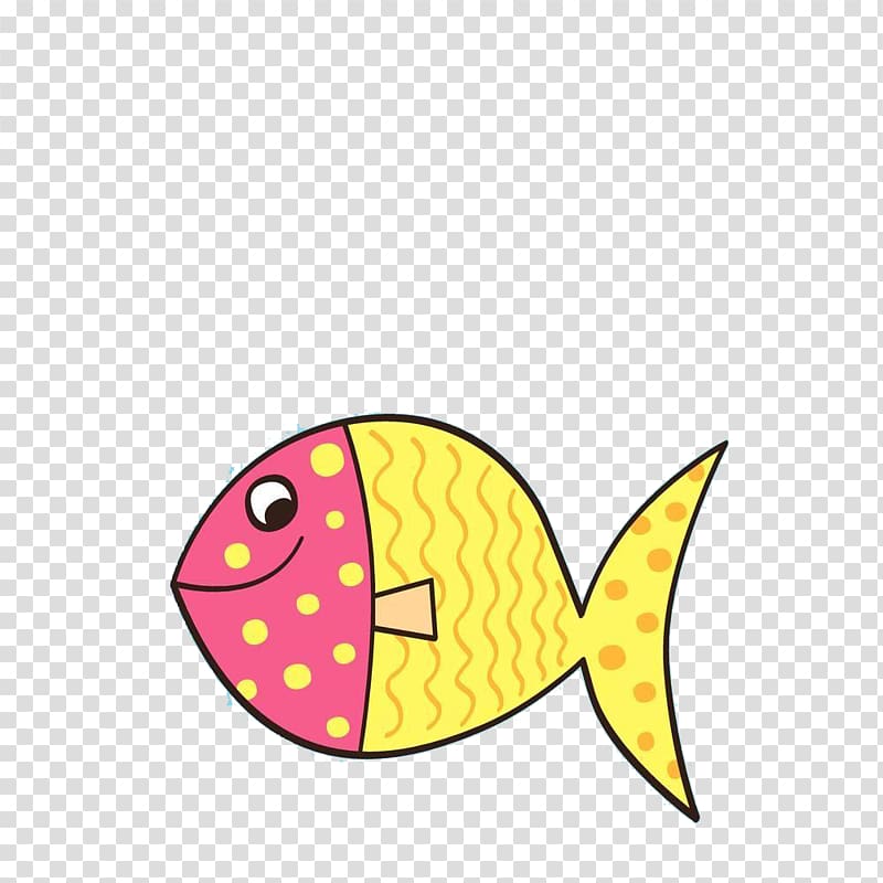 Cartoon Fish Illustration, Cute cartoon fish transparent background PNG clipart