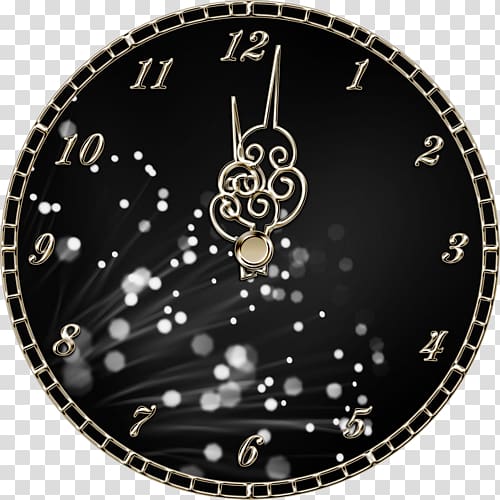 Clock New Years Eve Midnight, Creative clock to pull Free transparent background PNG clipart