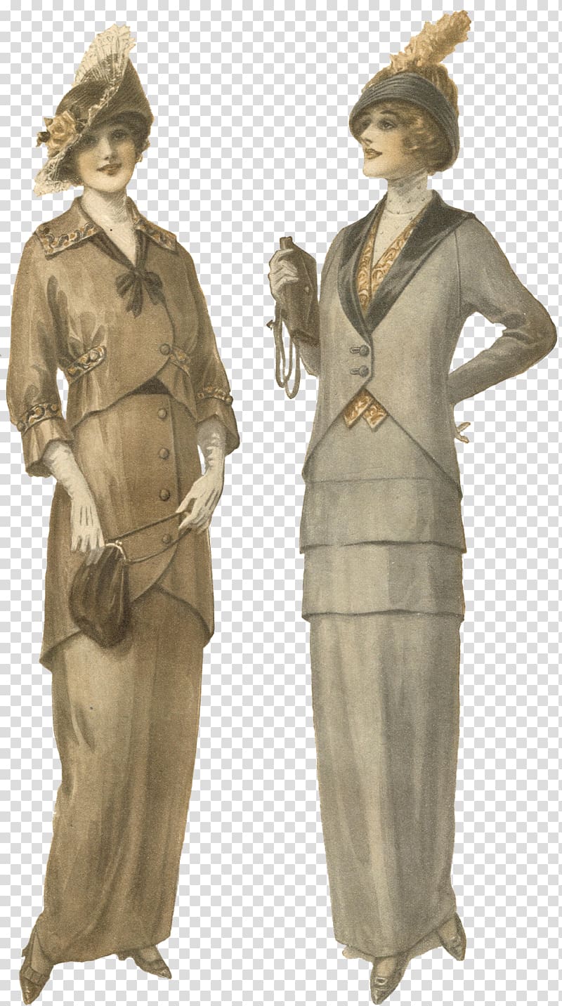 Vintage clothing Edwardian era Fashion illustration 1900s, model transparent background PNG clipart