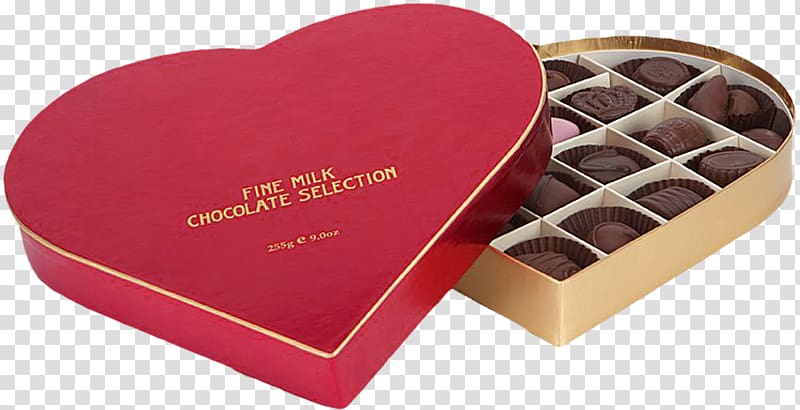 Box Valentine\'s Day Food Heart, Heart-shaped chocolate box transparent background PNG clipart