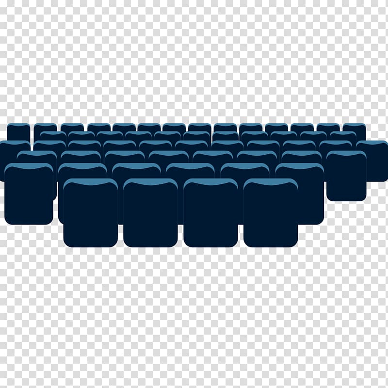 Cinema Theatre Seat, Blue theater seat material transparent background PNG clipart