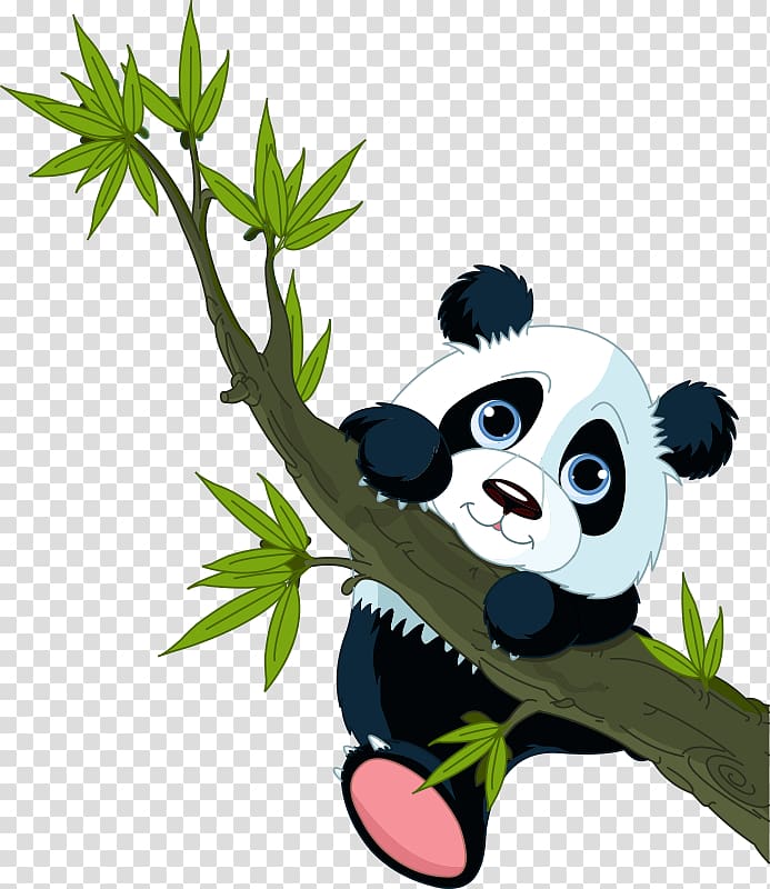 panda on tree , Giant panda Red panda Bear Cartoon , panda transparent background PNG clipart