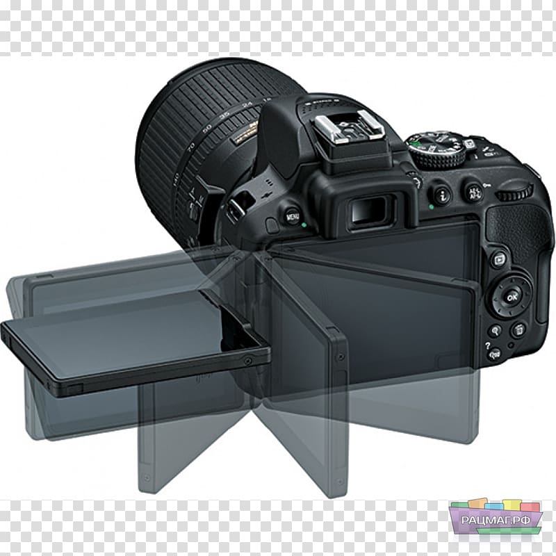 Nikon D5300 AF-S DX Nikkor 18-140mm f/3.5-5.6G ED VR Digital SLR Nikon DX format Camera, Camera transparent background PNG clipart