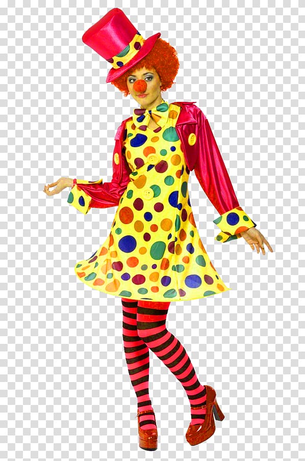 Clown Costume party Woman Circus, clown transparent background PNG clipart