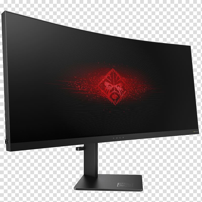 Hewlett-Packard HP OMEN X 35IN CURVED DISPLAYY X3W57AA Computer Monitors 21:9 aspect ratio Nvidia G-Sync, hewlett-packard transparent background PNG clipart