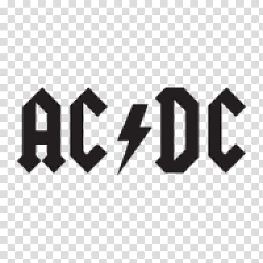 Logo AC/DC Silhouette Design Musical ensemble, Silhouette transparent background PNG clipart