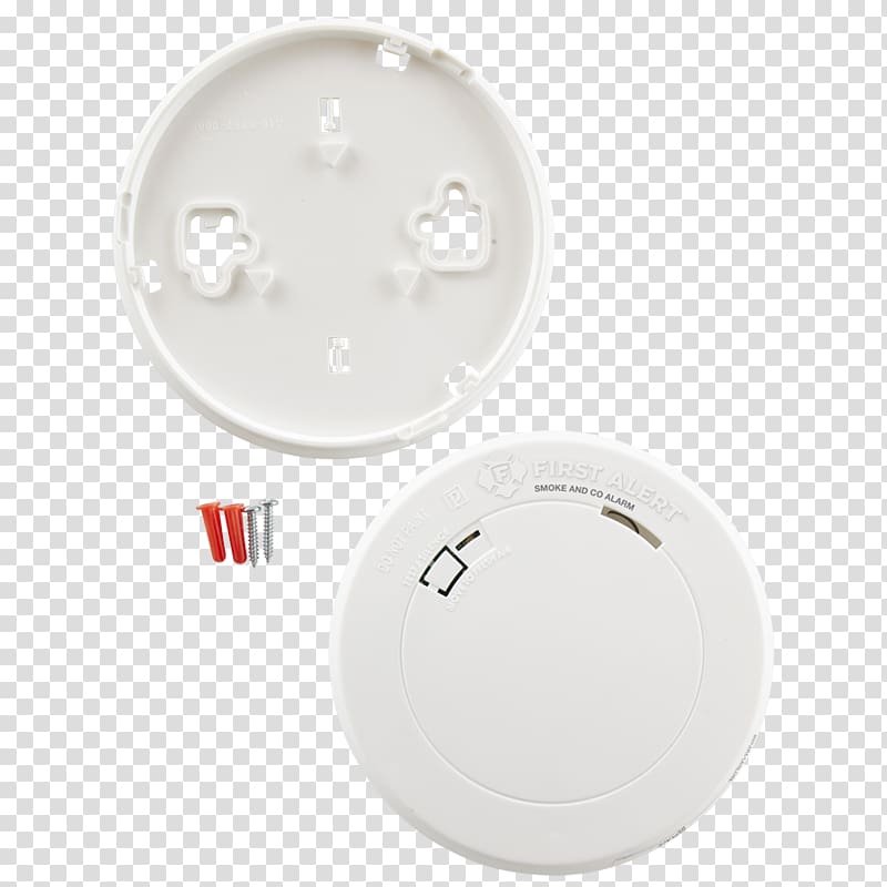 Smoke detector First Alert Battery Carbon monoxide detector Alarm device, smoke detector transparent background PNG clipart