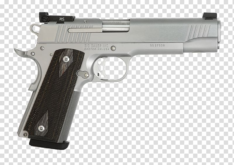 SIG Sauer 1911 M1911 pistol .45 ACP CZ 75, Handgun transparent background PNG clipart