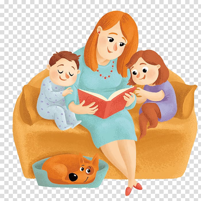 Chuk and Gek Illustrator 19th National Congress of the Communist Party of China Illustration, A family of three on a couch transparent background PNG clipart