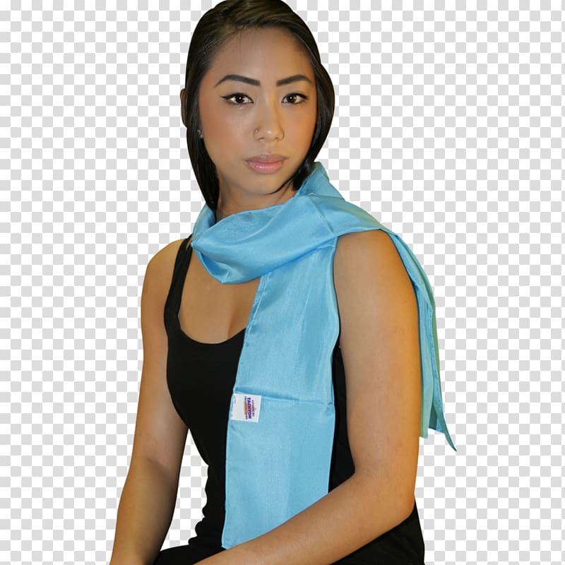 Scarf Shoulder Silk Electric Blue, silk scarf transparent background PNG clipart