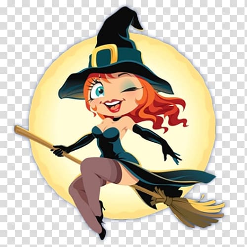 Broom Boszorkxe1ny Witchcraft Illustration, Sexy cartoon witch transparent background PNG clipart