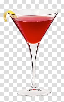 martini glass with red liquid, Martini Rosso Glass transparent background PNG clipart