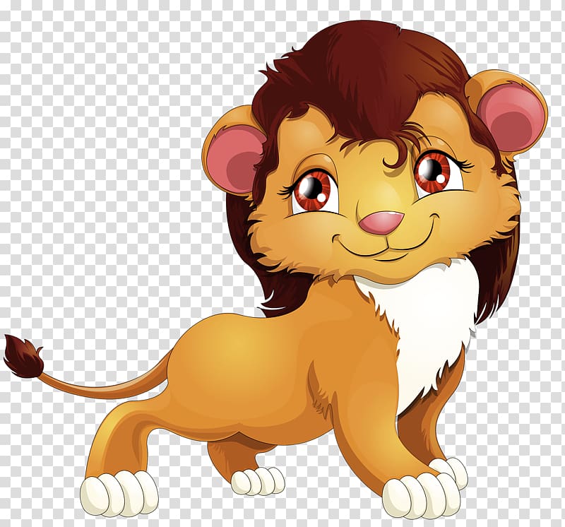 Lion Cartoon , Painted lion transparent background PNG clipart