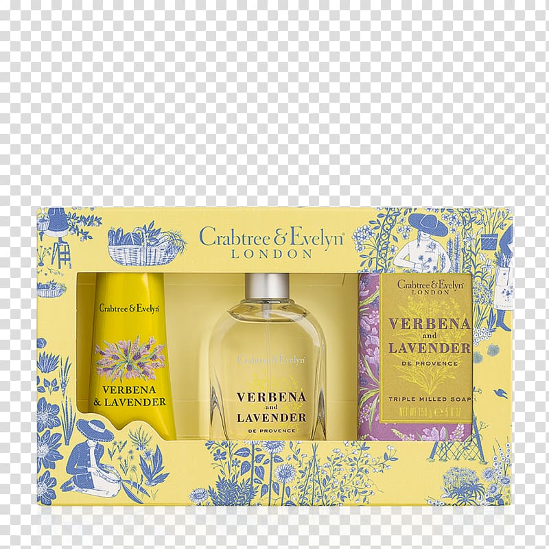 Crabtree & Evelyn Verbena & Lavender Sampler Perfume Lavender de Provence, gift collection transparent background PNG clipart