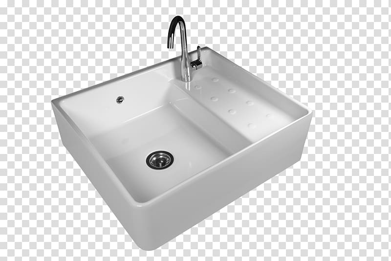 kitchen sink Tap Ceramic Fire clay, sink transparent background PNG clipart