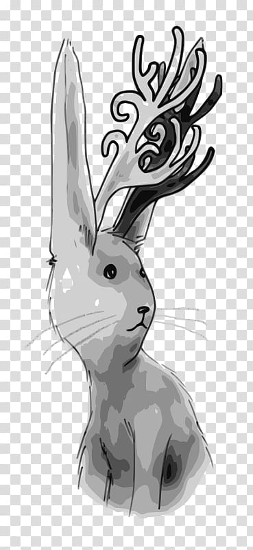 Domestic rabbit Hare Deer European rabbit , deer transparent background PNG clipart