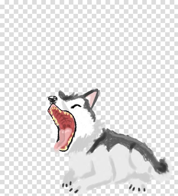 Whiskers Snout Cartoon Character, Yawn transparent background PNG clipart