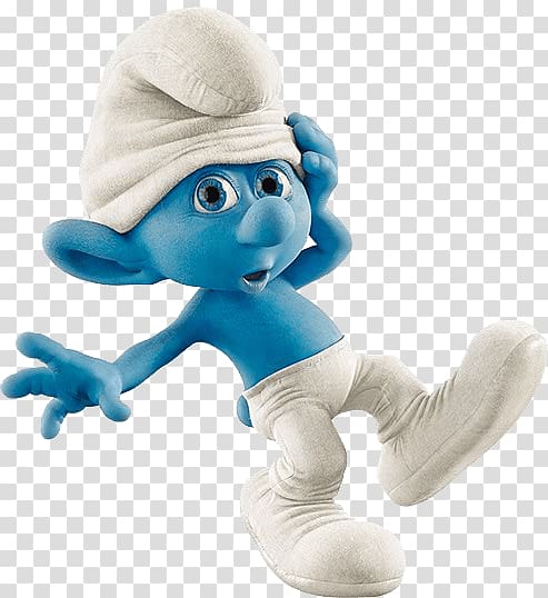 Smurf 3D illustration, Clumsy Smurf transparent background PNG clipart