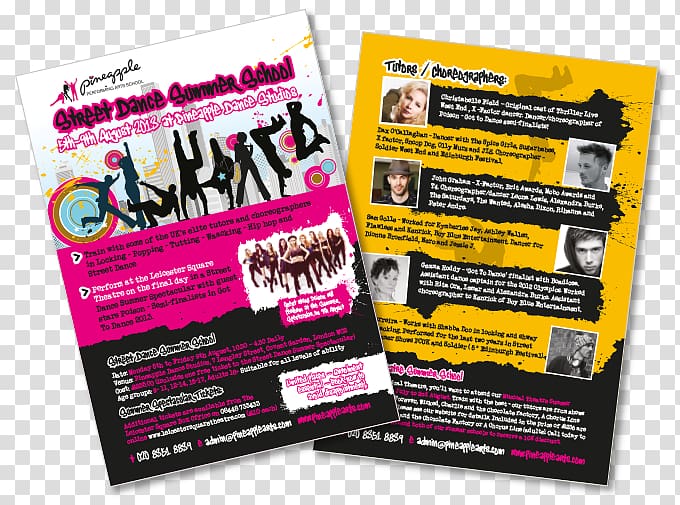 Flyer Covent Garden Pineapple Dance Studios, Street Dance King transparent background PNG clipart