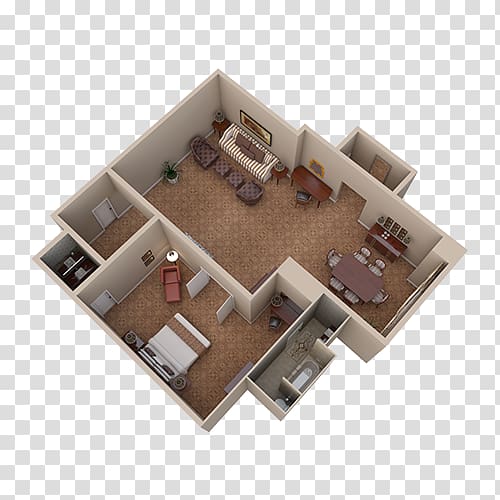 The Roosevelt New Orleans Suite Hotel 3D floor plan, 3D Floor Plan transparent background PNG clipart