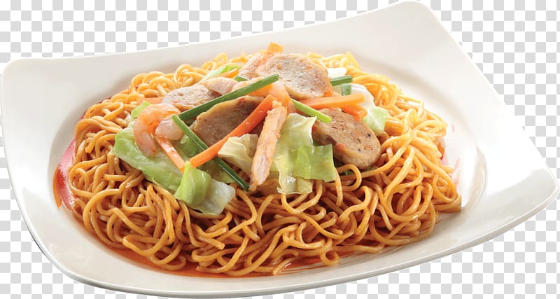 Pancit Chow mein Chinese noodles Filipino cuisine, sweet cheese dessert transparent background PNG clipart