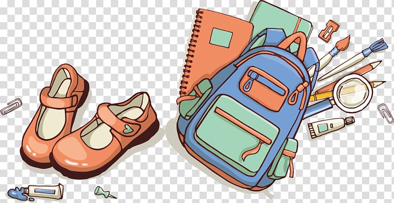 Poster School, Laptop bags shoes poster material transparent background PNG clipart