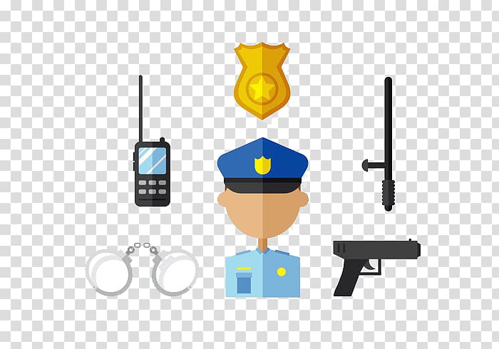 Police officer Handcuffs, Police handcuffs gun transparent background PNG clipart