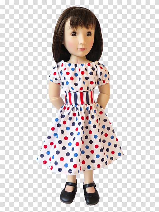 Polka dot Doll Toddler Dress, girls clothes pattern transparent background PNG clipart