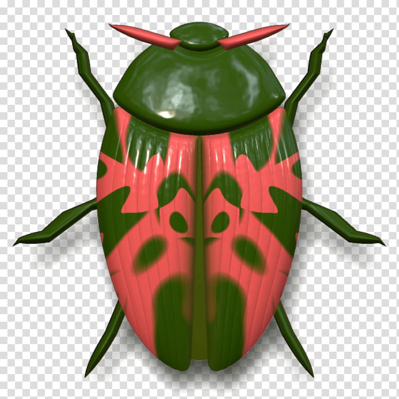 green and red beetle illustration, Ladybug Dark Green and Pink transparent background PNG clipart