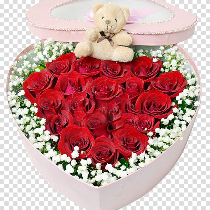 Flower Delivery Singapore, FlowerAdvisor Singapore Rose Gift, Flowers red roses Bear Gift transparent background PNG clipart