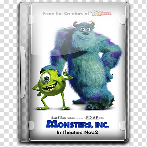Monsters, INC. DVD case, mammal fictional character technology organism primate, Monsters Inc transparent background PNG clipart