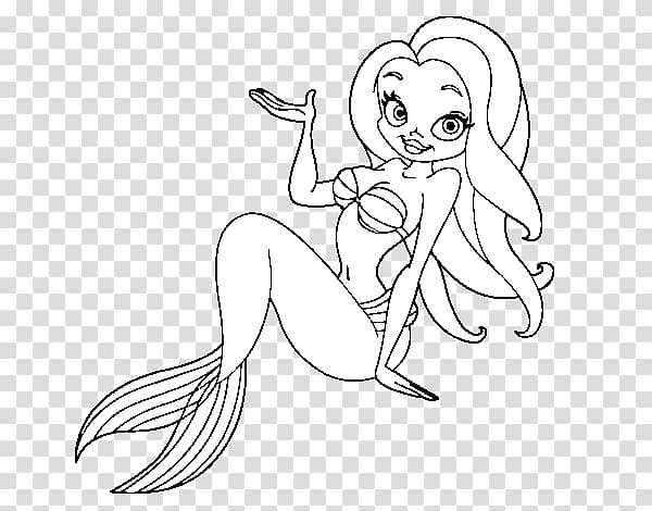 Creative Haven Owls Coloring Book Ariel Mermaid Child, Mermaid transparent background PNG clipart