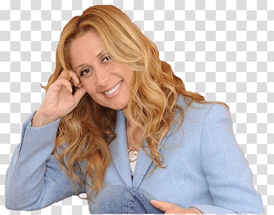 woman in blue blazer, Lara Fabian Smiling transparent background PNG clipart