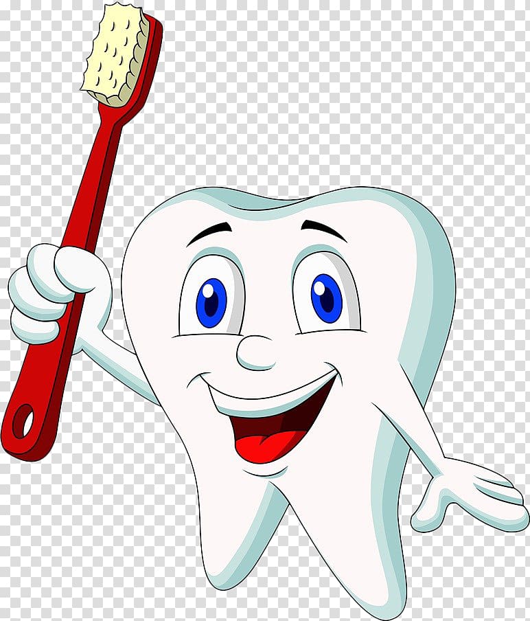 Cartoon Tooth brushing Illustration, Hand-painted toothbrush transparent background PNG clipart