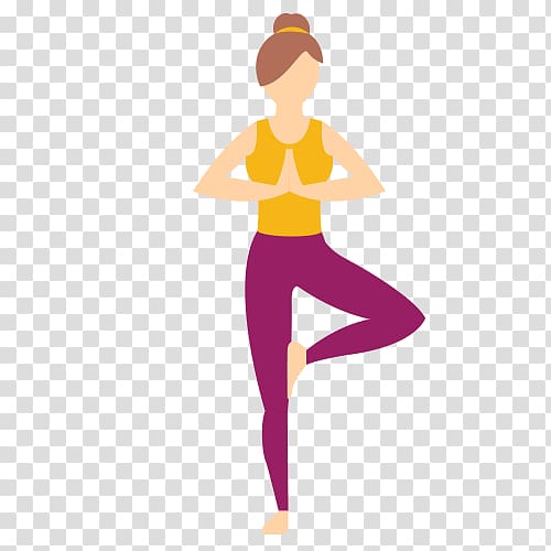Cartoon Physical fitness Yoga Character, Yoga Girl transparent background PNG clipart