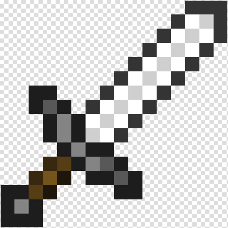 Minecraft Forge Sword Iron Paper Craft Transparent Background Png
