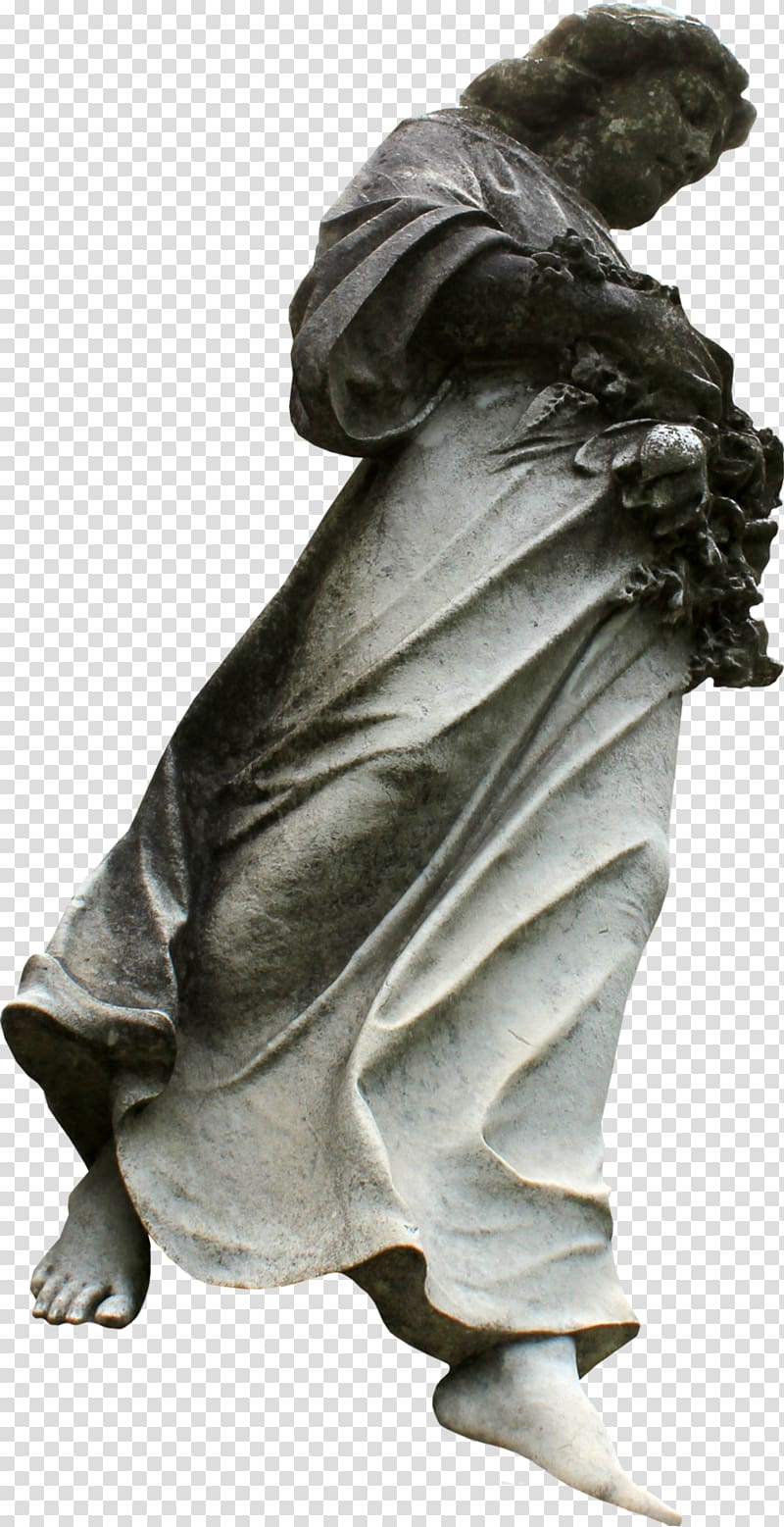 Statue Bronze sculpture Stone carving Classical sculpture, cemetery transparent background PNG clipart