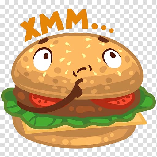 Cheeseburger Telegram Sticker VKontakte , ekmek transparent background PNG clipart