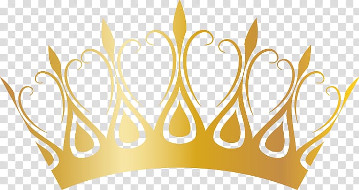 hand painted gold crown transparent background PNG clipart