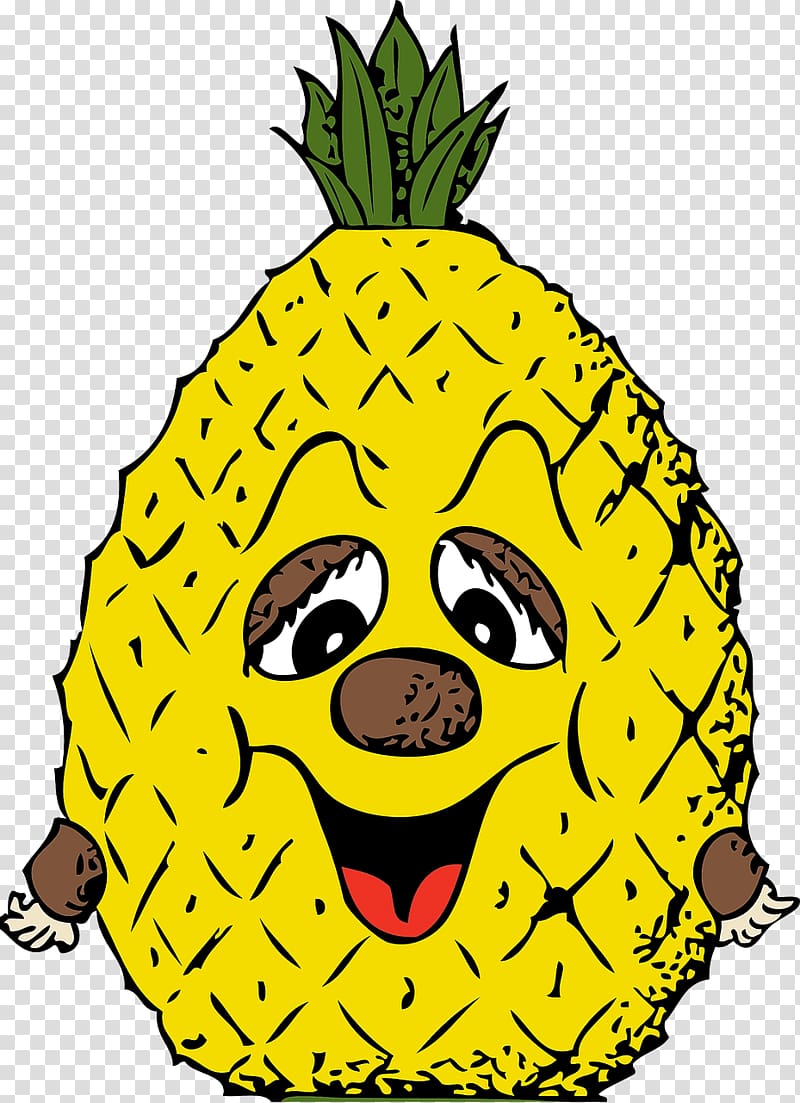 Pineapple Cartoon , Cartoon Pineapple transparent background PNG clipart