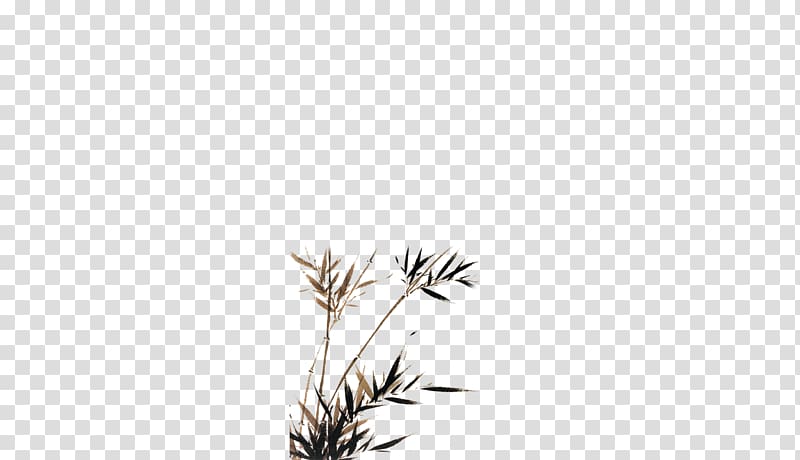 Twig White Chinese cuisine Grasses Suit, Retro Landscape Ink bamboo transparent background PNG clipart