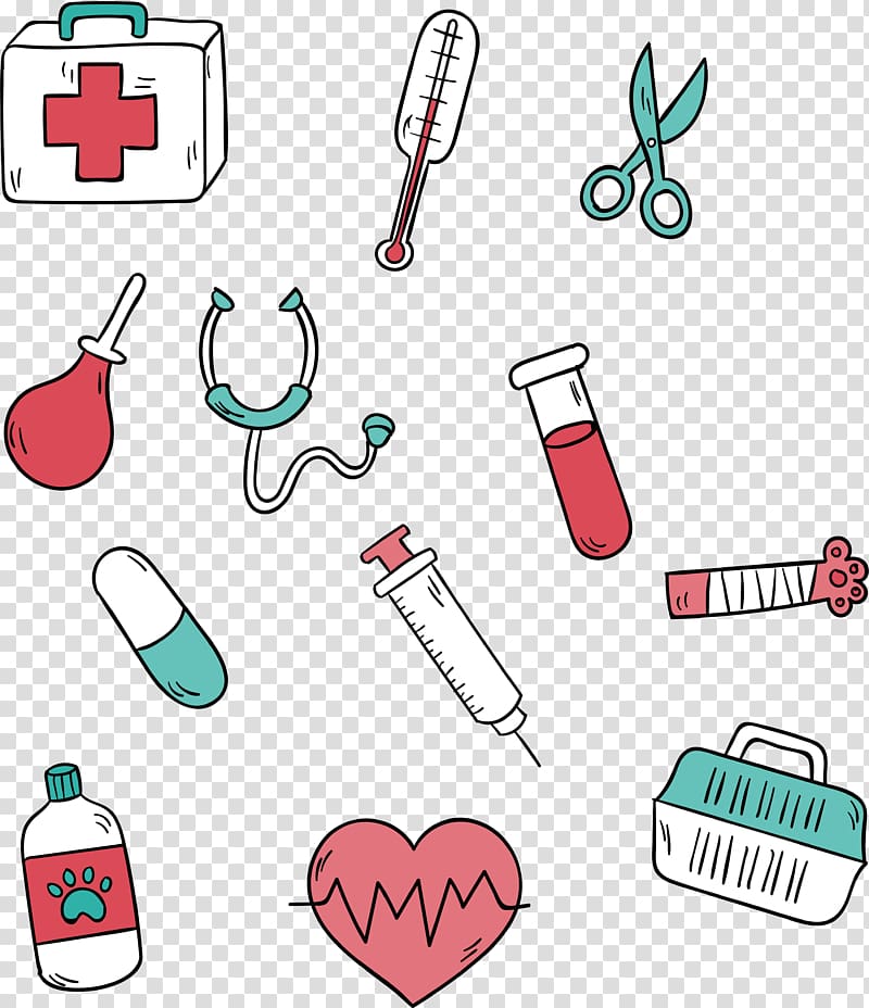 assorted medical tools illustration, Dog Syringe Physician Euclidean Dentist, Medical device design transparent background PNG clipart