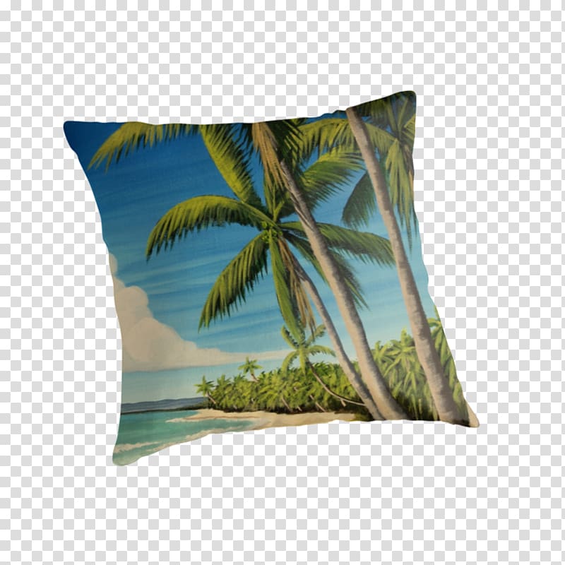 Throw Pillows Cushion, sandy beach transparent background PNG clipart