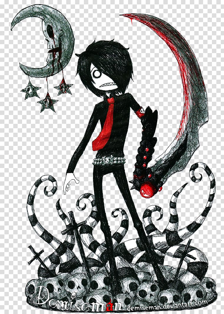 Gothic art Emo, Anime transparent background PNG clipart