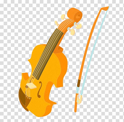 Double bass Musical instrument Violin String instrument, Yellow violin transparent background PNG clipart