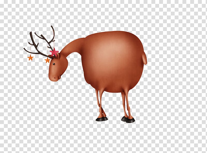 Reindeer Sika deer, Brown deer transparent background PNG clipart