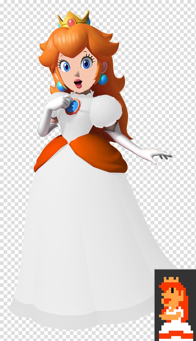 Super Mario Bros. Princess Peach Sprite 3D computer graphics, peach transparent background PNG clipart