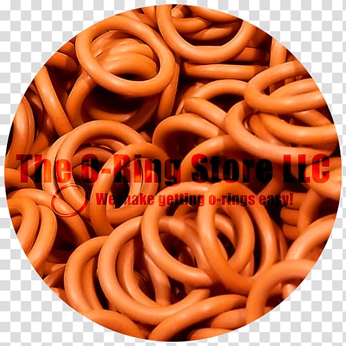 Nitrile rubber O-ring Natural rubber Gasket, Orange Ring transparent background PNG clipart